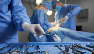 oral surgery being performed by surgeons