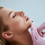 woman being injected with filler in her chin
