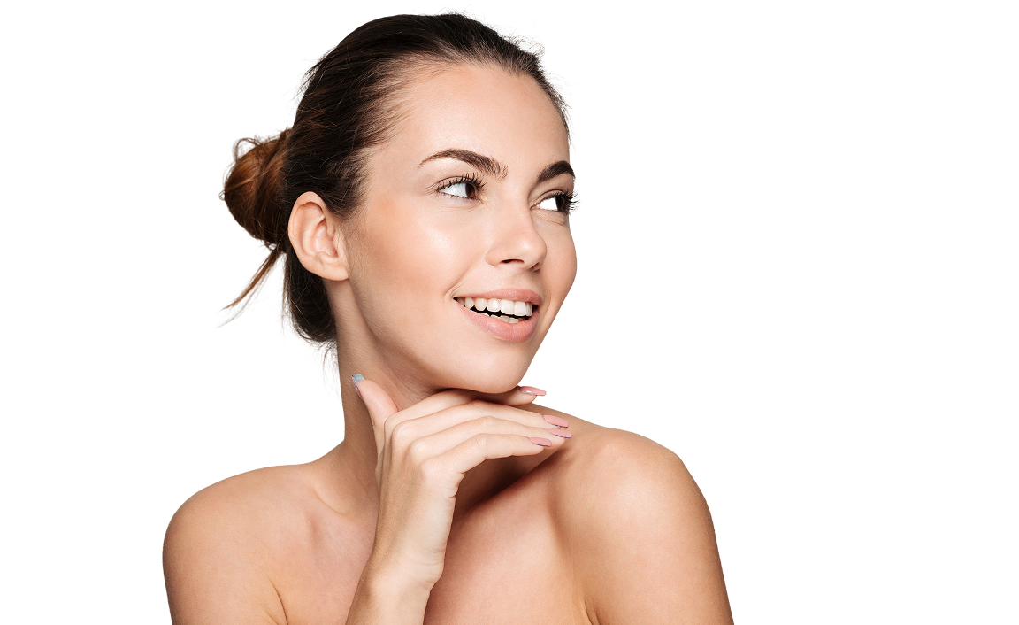 Woman with radiant, youthful skin