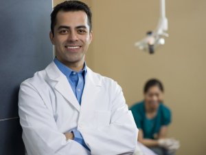 Smiling doctor in office